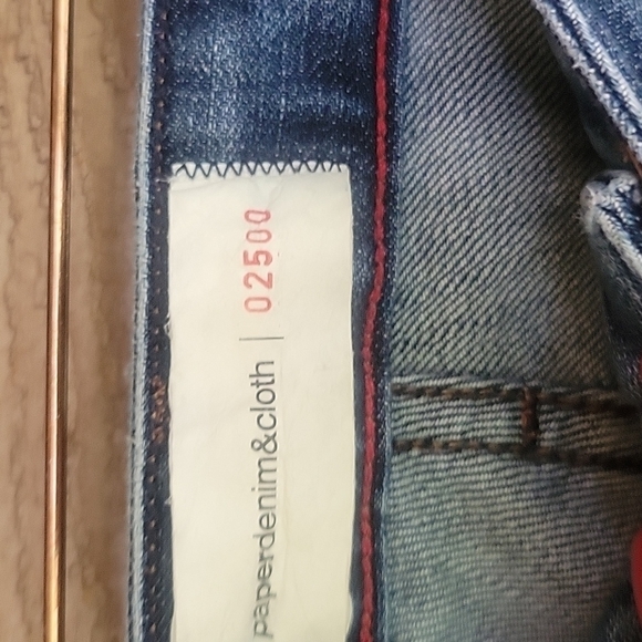 Paper Denim and Cloth Boot Cut Jeans with Blue Embroidered Flower Size 26 - Picture 4 of 9